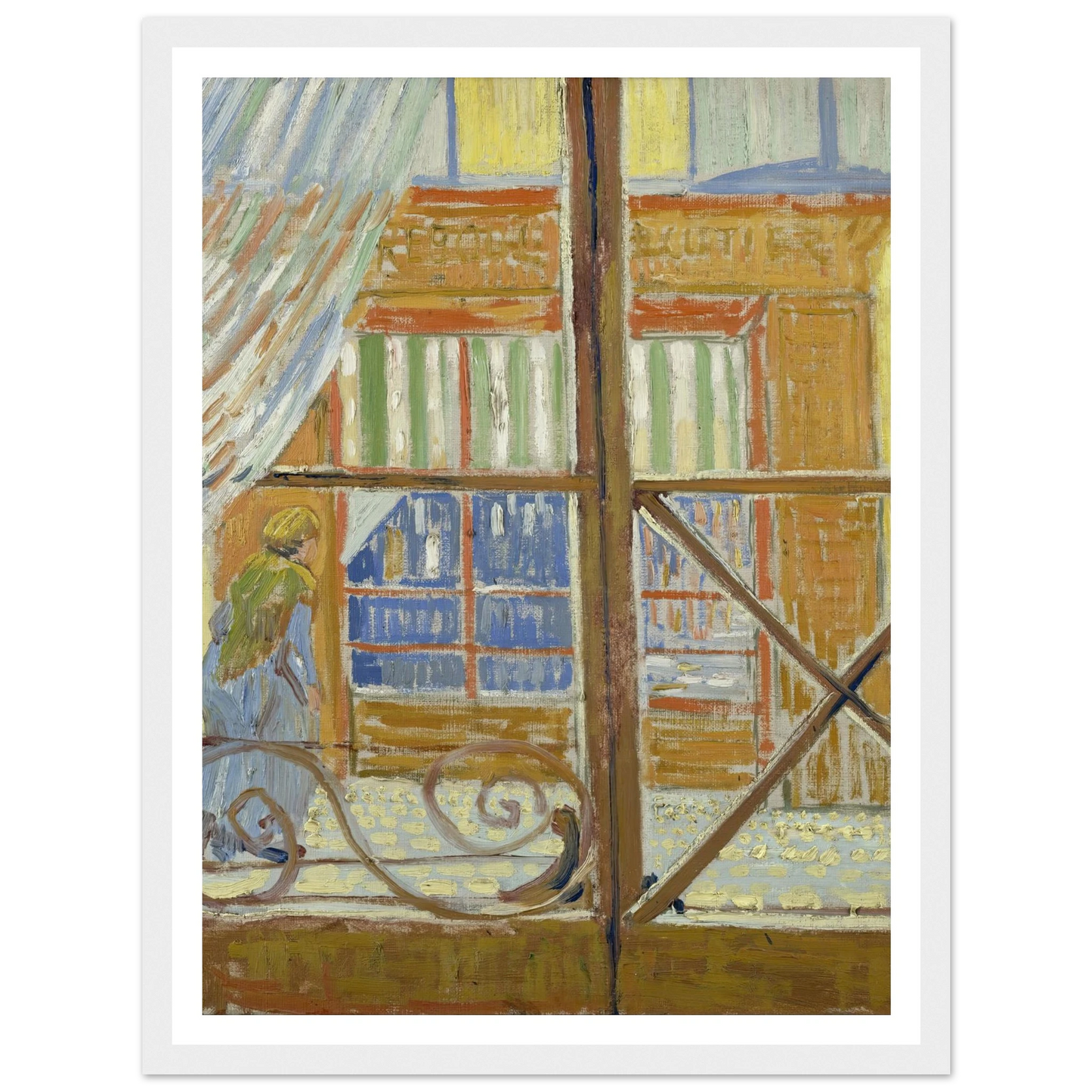 View of a butcher’s shop Art Print | Vincent van Gogh - Framed Poster - 30x40 cm / 12x16″ - Black frame