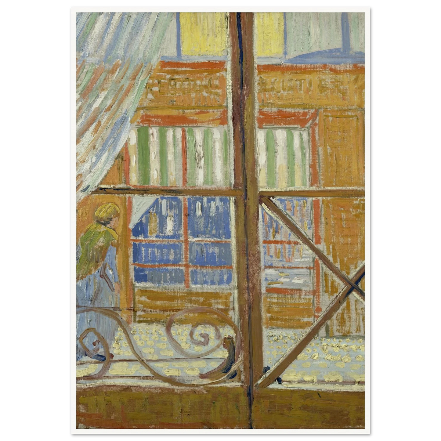 View of a butcher’s shop Art Print | Vincent van Gogh - Framed Poster - 30x40 cm / 12x16″ - Black frame