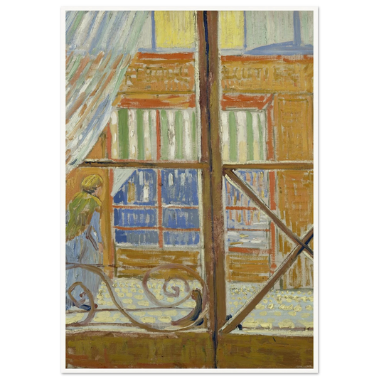 View of a butcher’s shop Art Print | Vincent van Gogh - Framed Poster - 30x40 cm / 12x16″ - Black frame