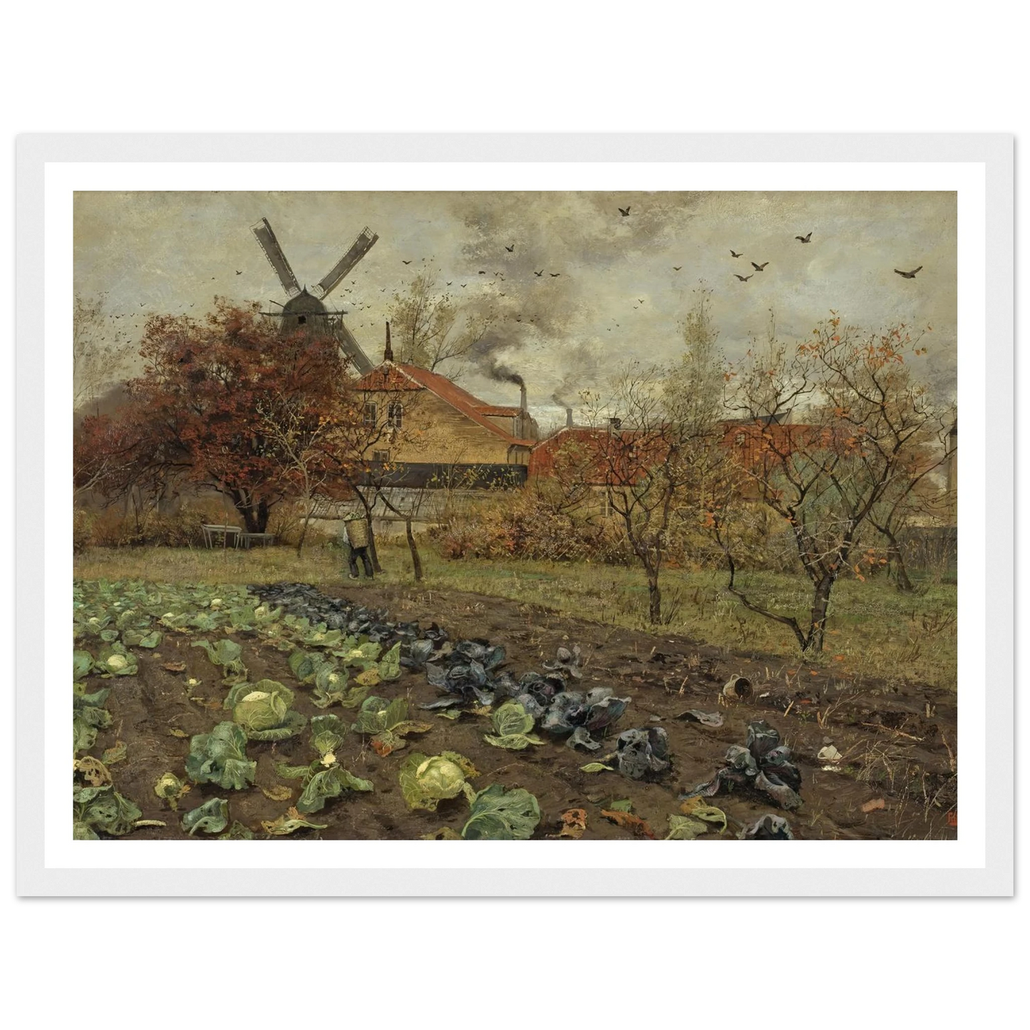 View of Amerikavej in Copenhagen (1880 - 1881) Art Print | Frits Thaulow - Framed Poster - 30x40 cm / 12x16″ - Black frame