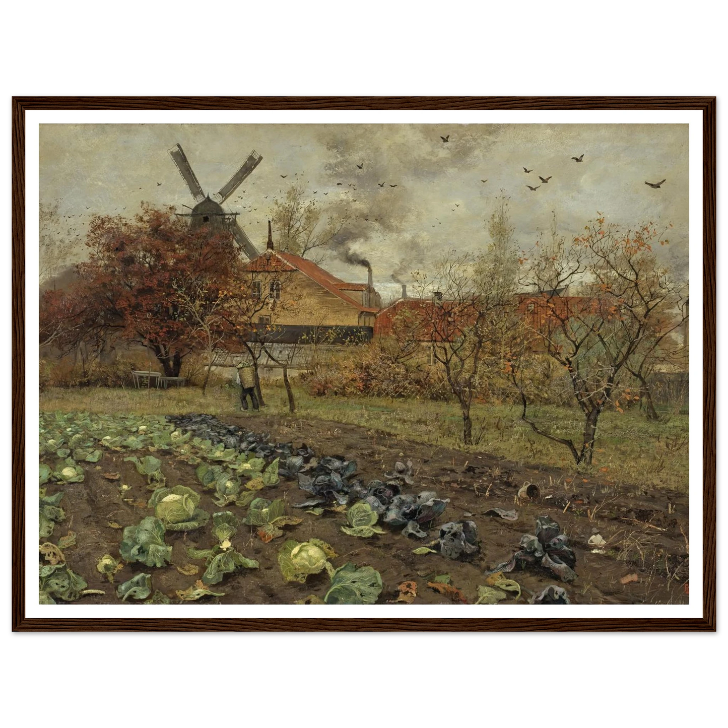 View of Amerikavej in Copenhagen (1880 - 1881) Art Print | Frits Thaulow - Framed Poster - 30x40 cm / 12x16″ - Black frame