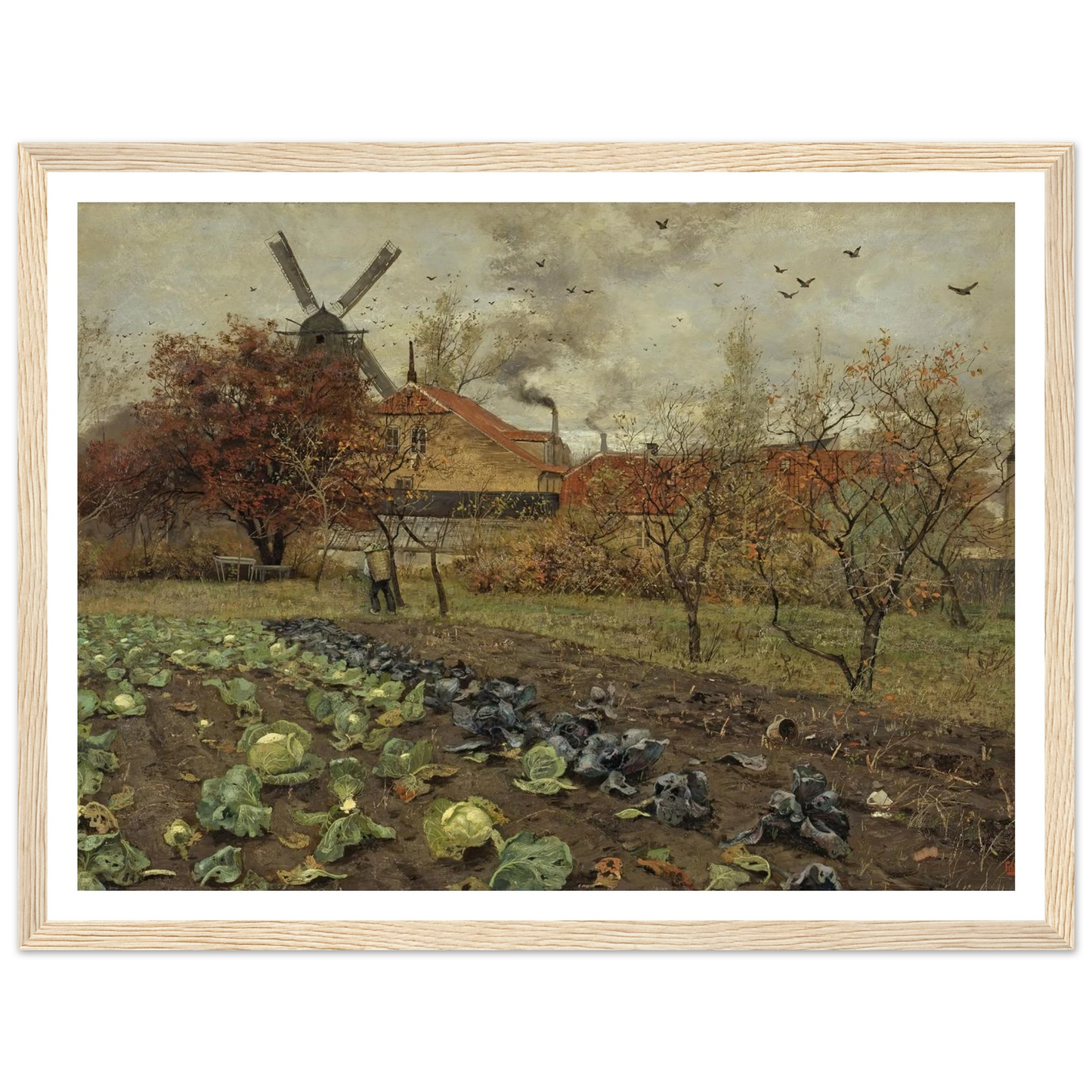 View of Amerikavej in Copenhagen (1880 - 1881) Art Print | Frits Thaulow - Framed Poster - 30x40 cm / 12x16″ - Black frame
