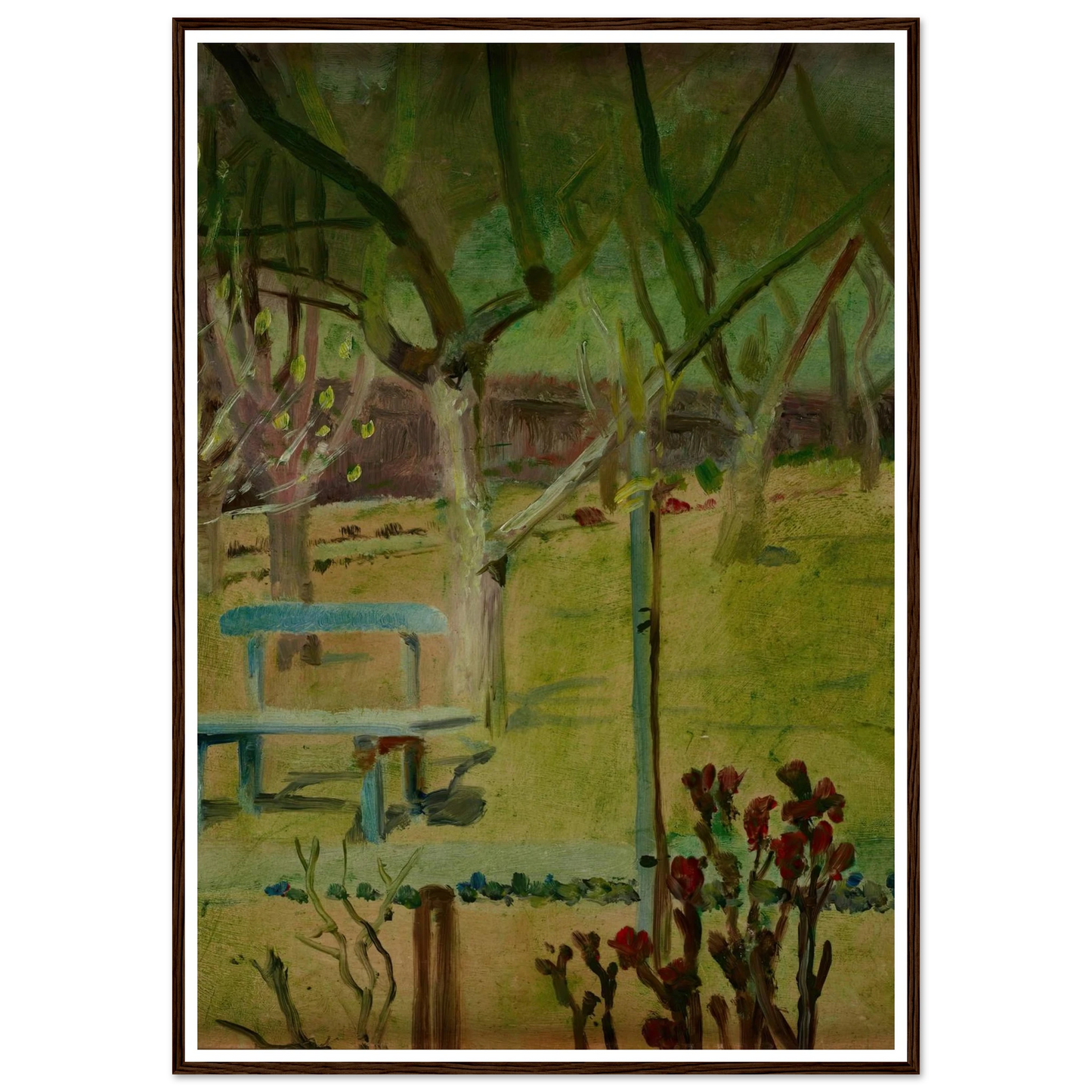 View of the Garden (1900-1904) Art Print | Jacek Malczewski - Framed Poster - 30x40 cm / 12x16″ - Black frame