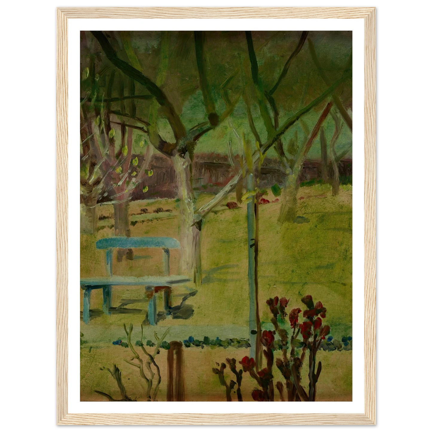 View of the Garden (1900-1904) Art Print | Jacek Malczewski - Framed Poster - 30x40 cm / 12x16″ - Black frame