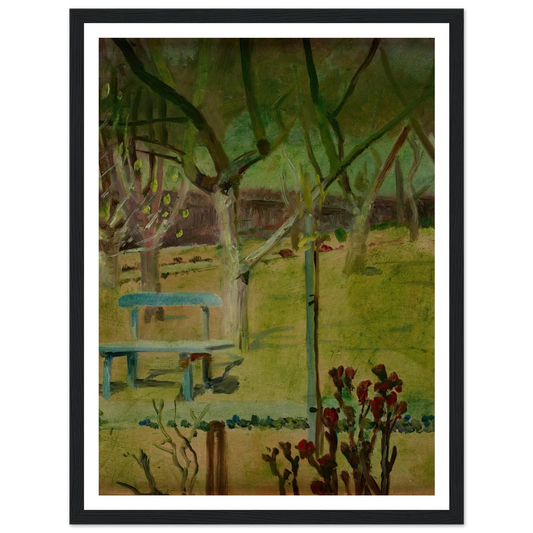 View of the Garden (1900-1904) Art Print | Jacek Malczewski - Framed Poster - 30x40 cm / 12x16″ - Black frame