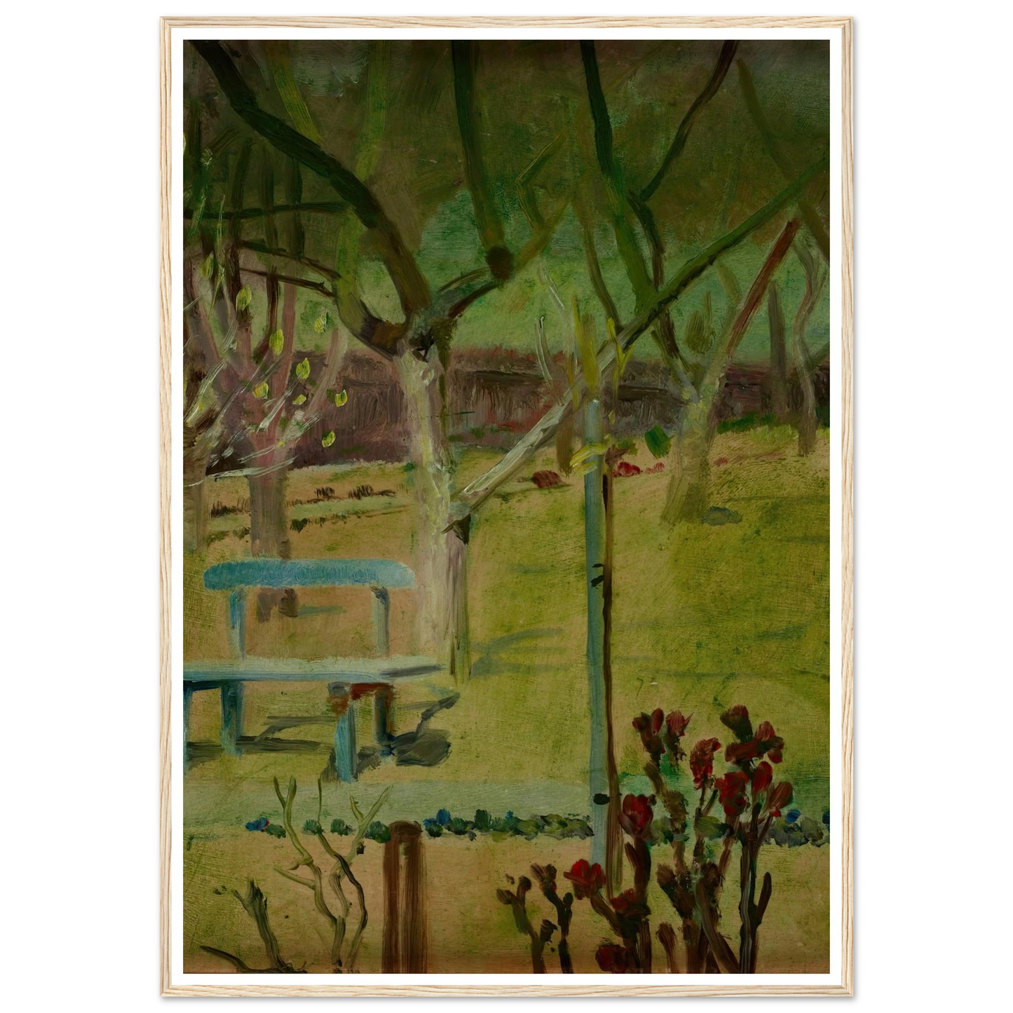 View of the Garden (1900-1904) Art Print | Jacek Malczewski - Framed Poster - 30x40 cm / 12x16″ - Black frame