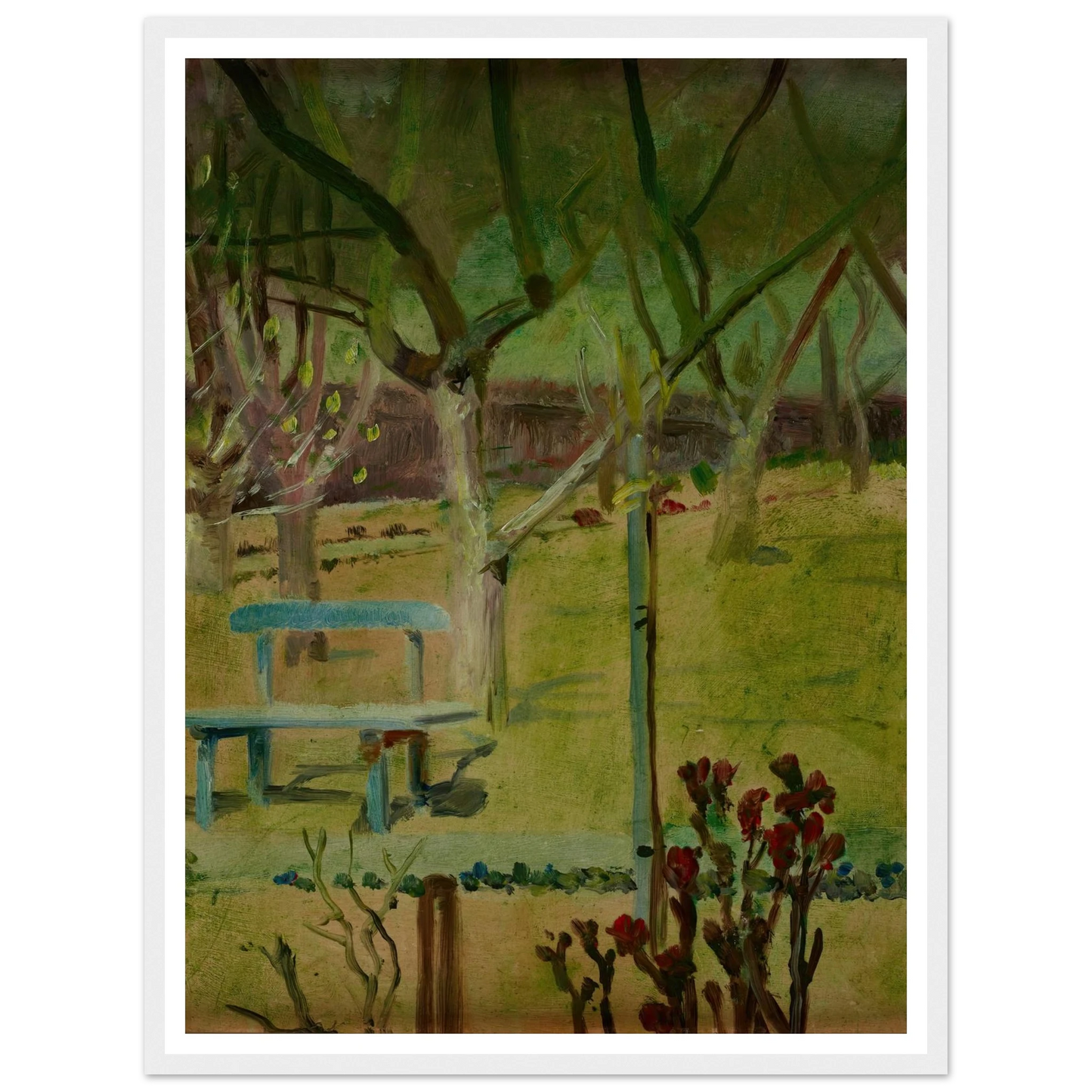 View of the Garden (1900-1904) Art Print | Jacek Malczewski - Framed Poster - 30x40 cm / 12x16″ - Black frame