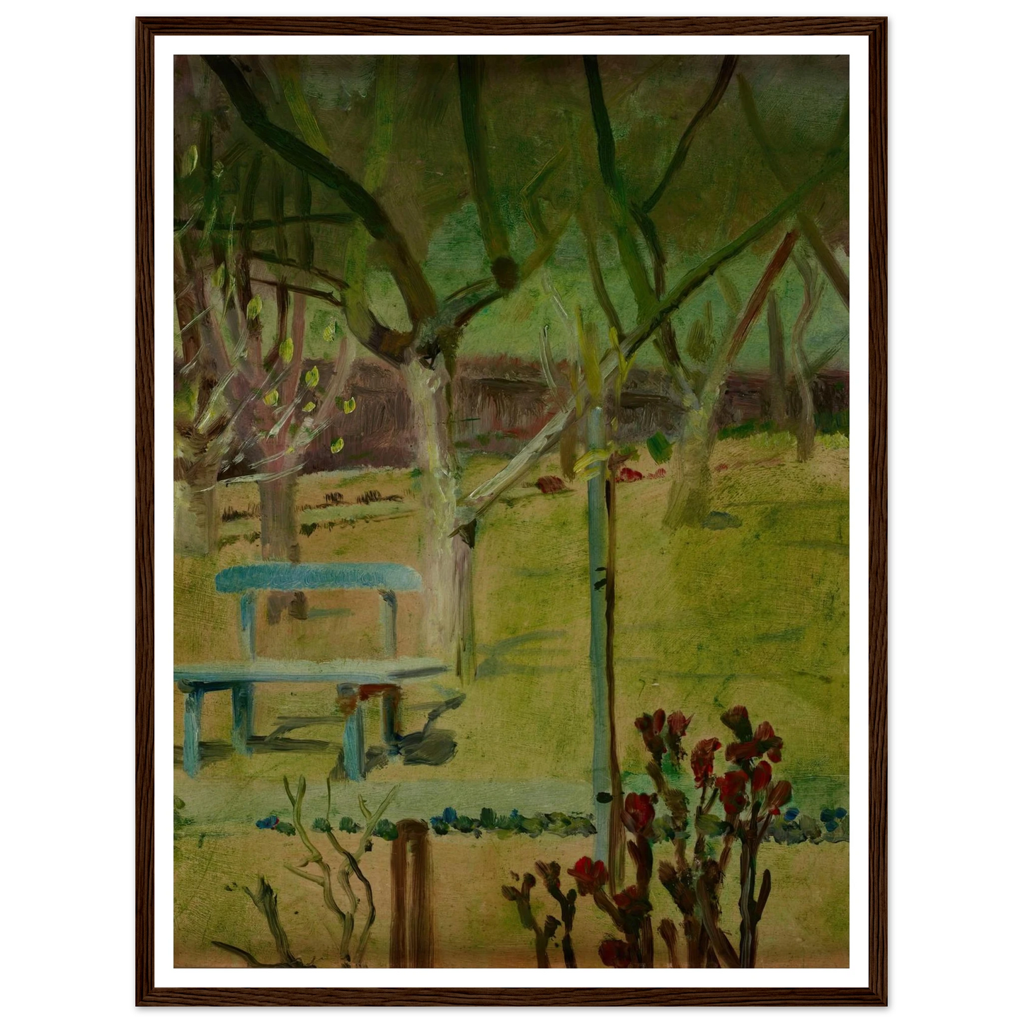 View of the Garden (1900-1904) Art Print | Jacek Malczewski - Framed Poster - 30x40 cm / 12x16″ - Black frame