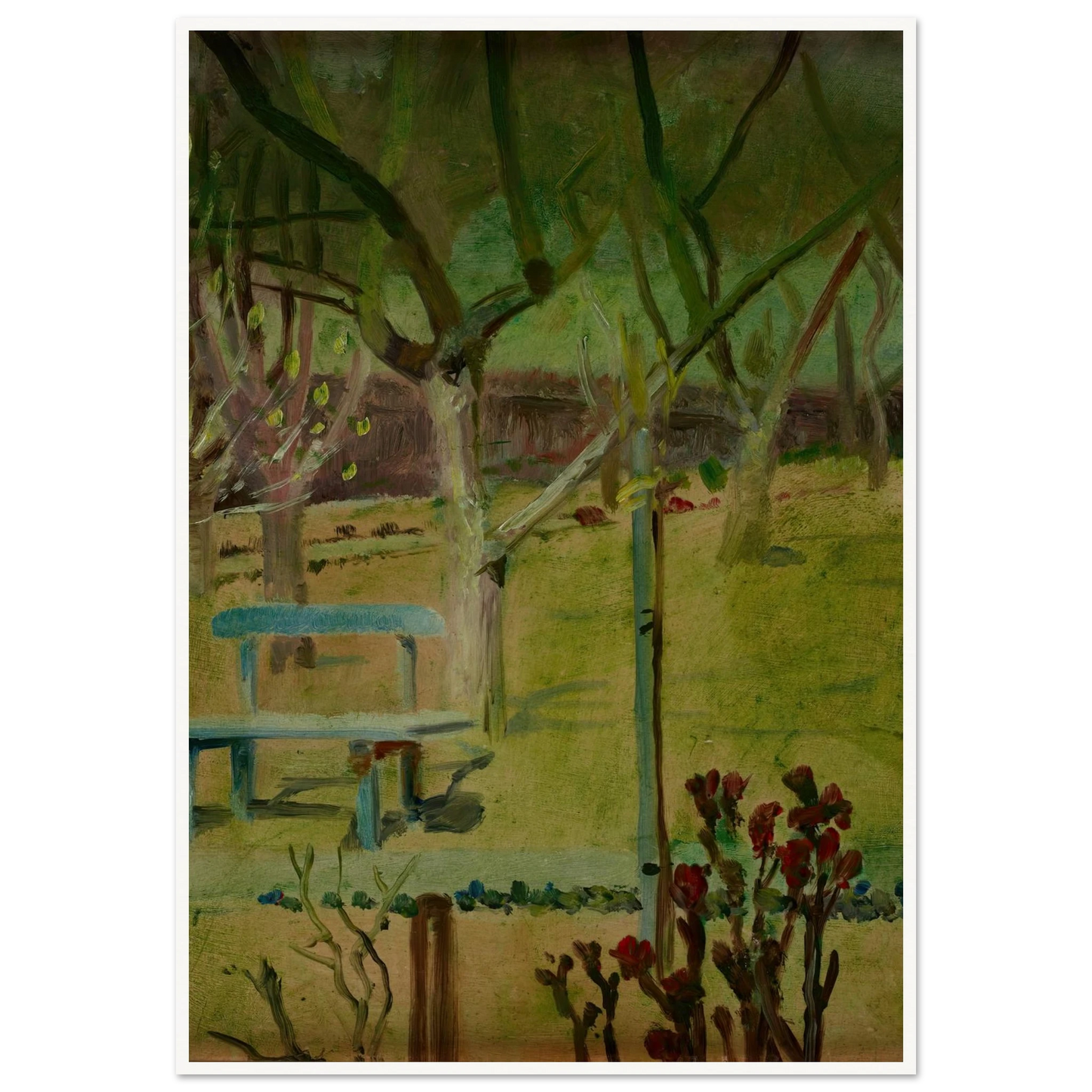 View of the Garden (1900-1904) Art Print | Jacek Malczewski - Framed Poster - 30x40 cm / 12x16″ - Black frame