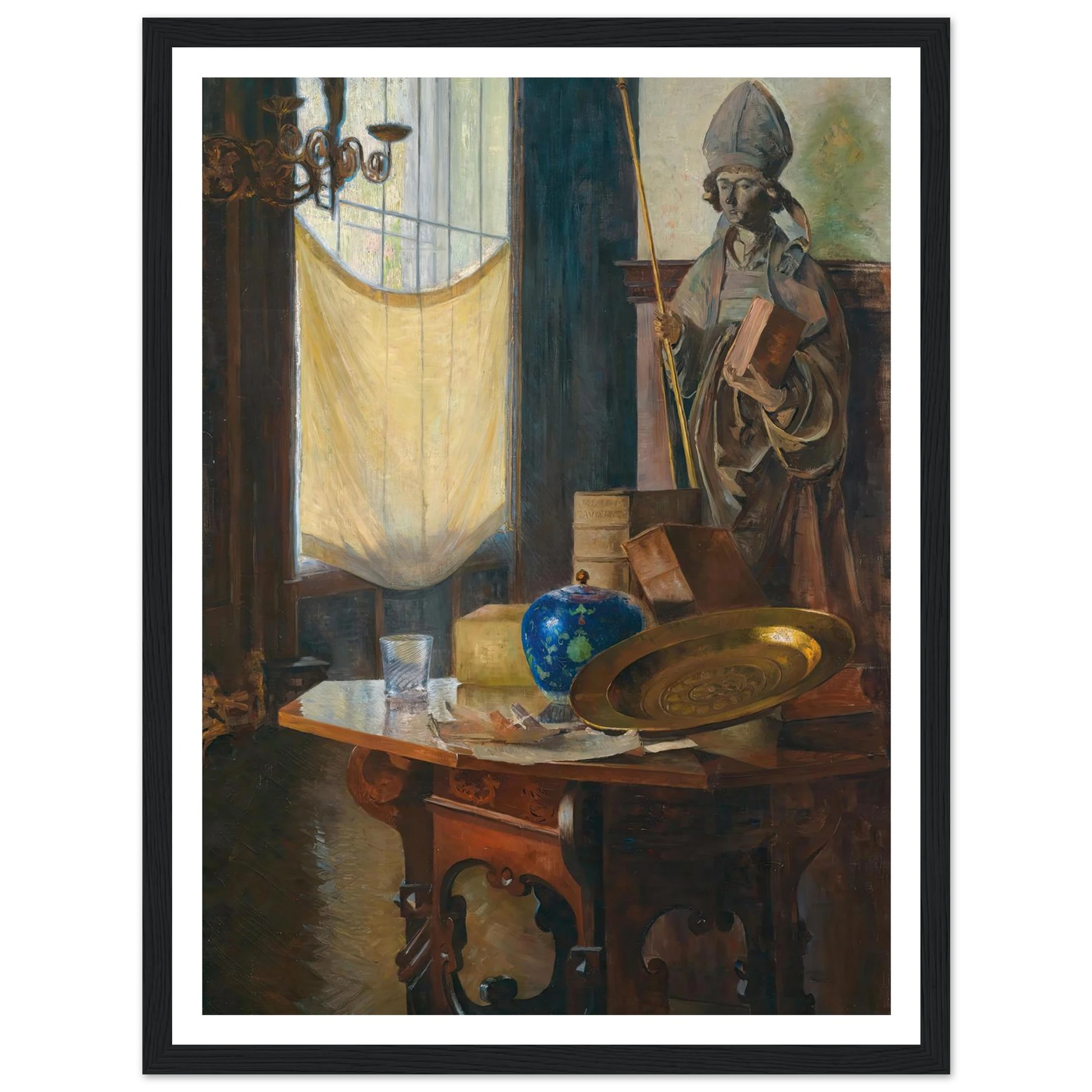 View of the studio Art Print | Carl Moll - Framed Poster - 30x40 cm / 12x16″ - Black frame