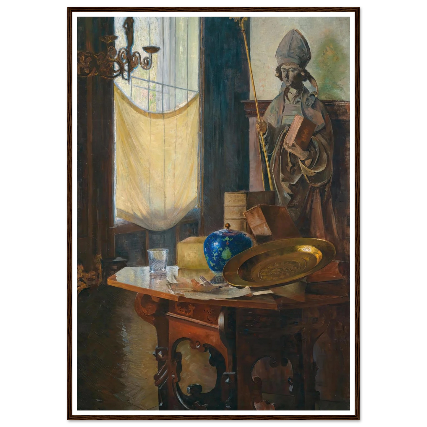 View of the studio Art Print | Carl Moll - Framed Poster - 30x40 cm / 12x16″ - Black frame