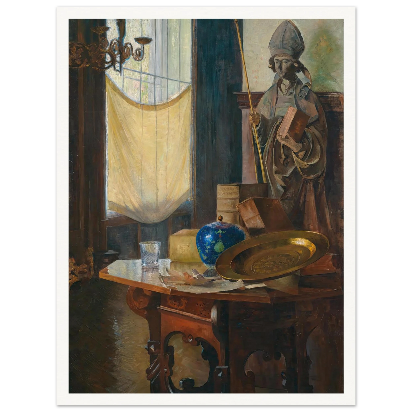 View of the studio Art Print | Carl Moll - Framed Poster - 30x40 cm / 12x16″ - Black frame