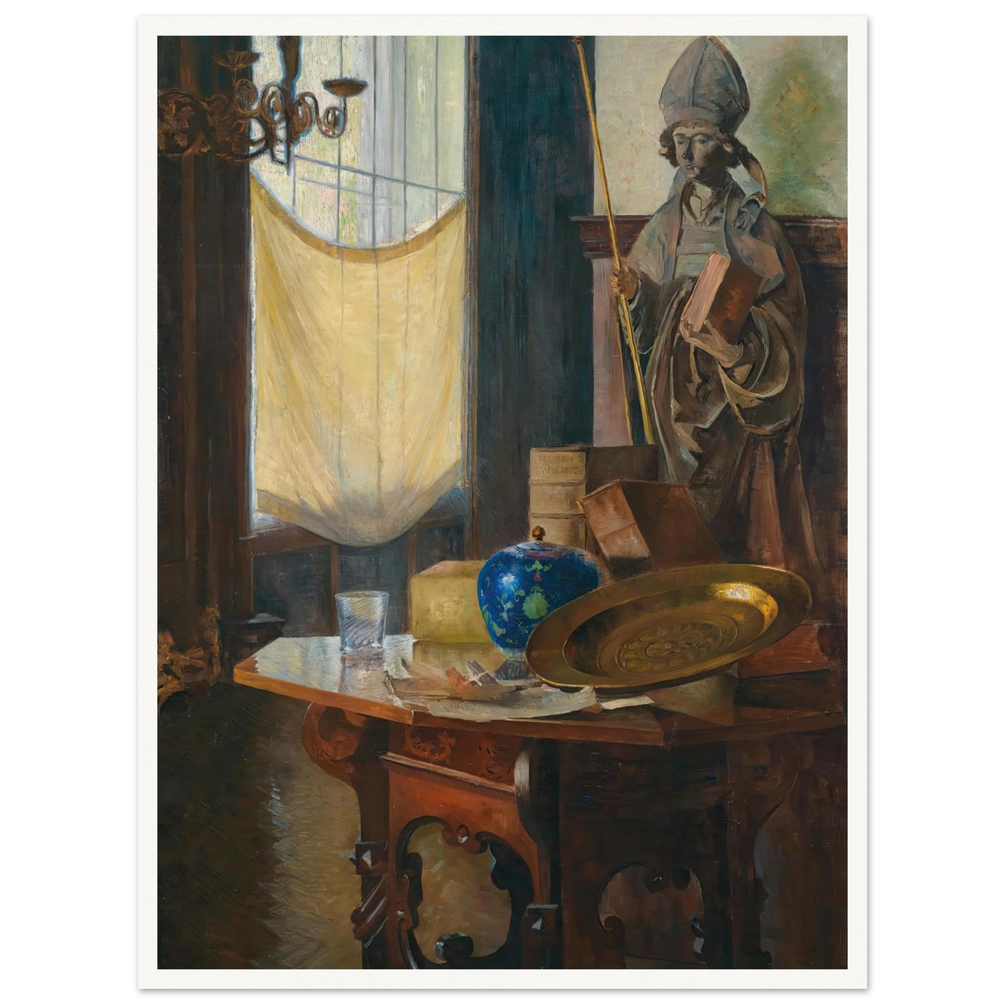 View of the studio Art Print | Carl Moll - Framed Poster - 30x40 cm / 12x16″ - Black frame