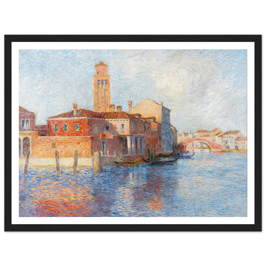 View of Venice, Murano, 1904 Art Print | Ferdinand du Puigaudeau - Framed Poster - 30x40 cm / 12x16″ - Black frame