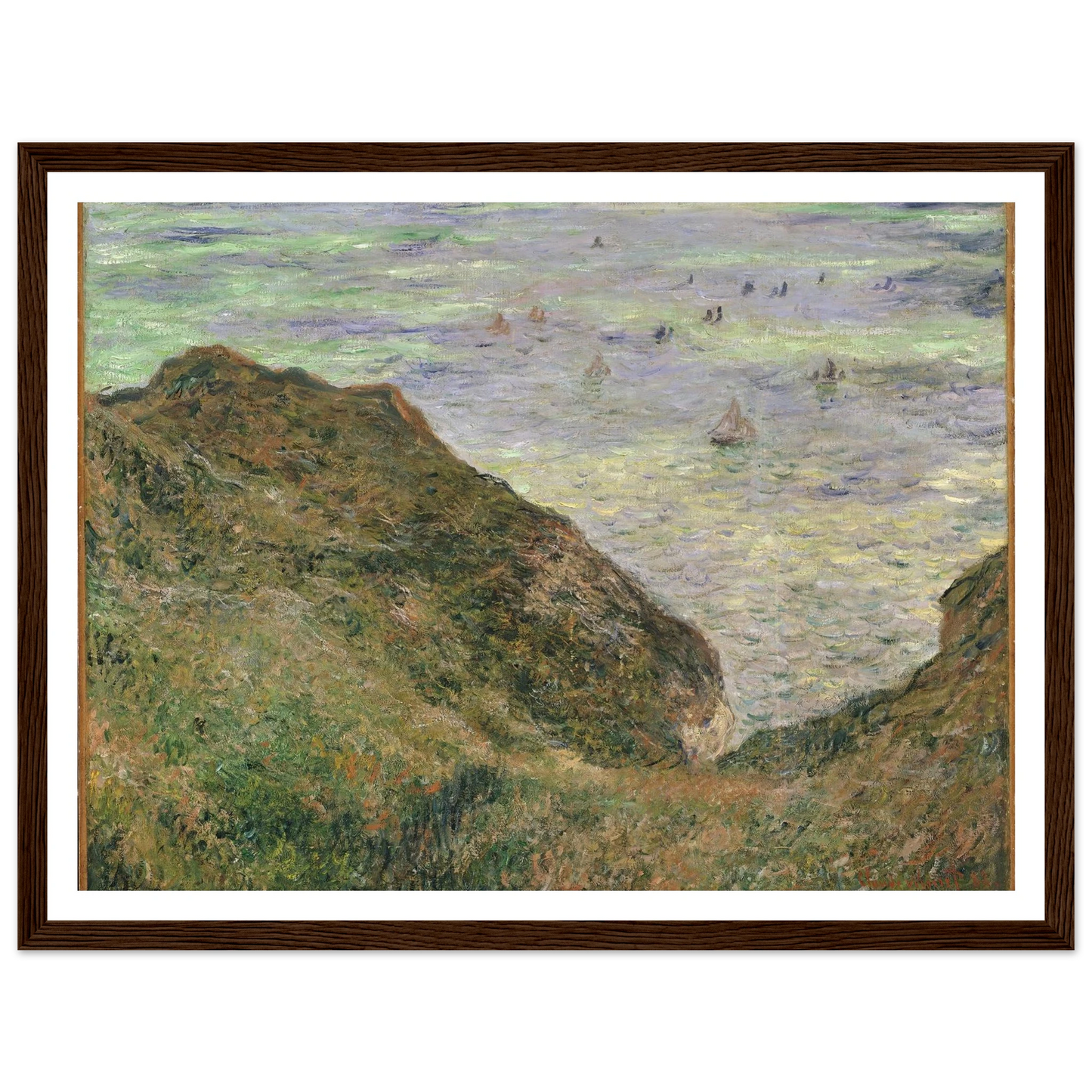 View over the Sea (1882) Art Print | Claude Monet - Framed Poster - 30x40 cm / 12x16″ - Black frame