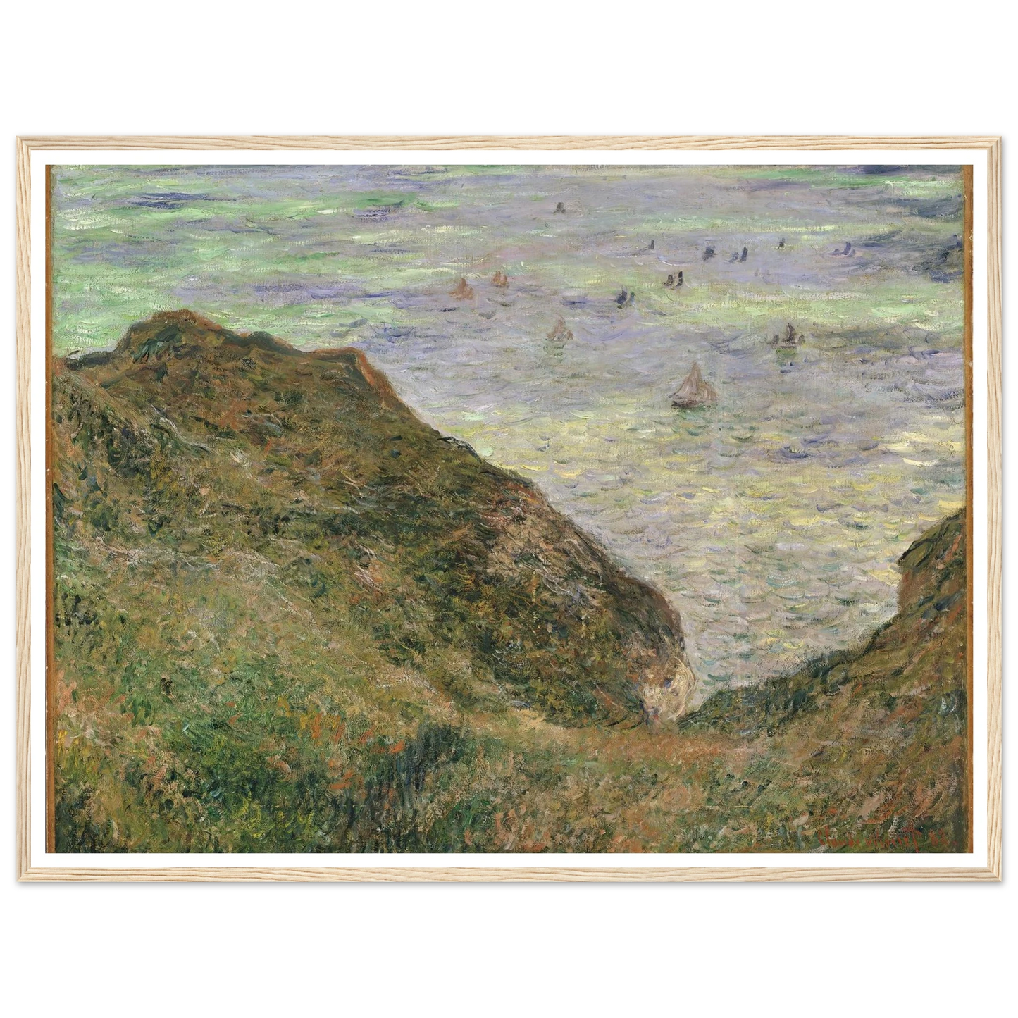 View over the Sea (1882) Art Print | Claude Monet - Framed Poster - 30x40 cm / 12x16″ - Black frame