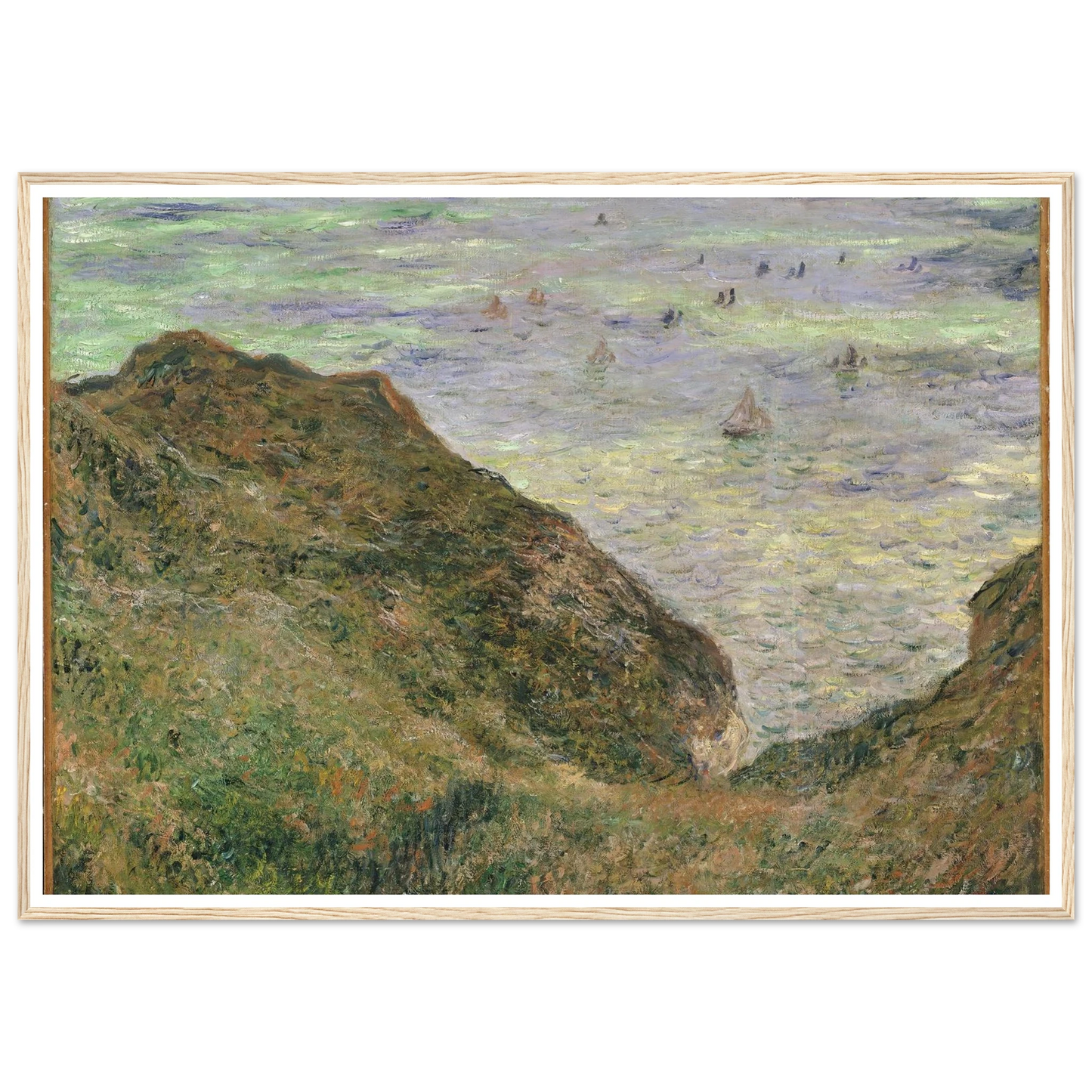View over the Sea (1882) Art Print | Claude Monet - Framed Poster - 30x40 cm / 12x16″ - Black frame