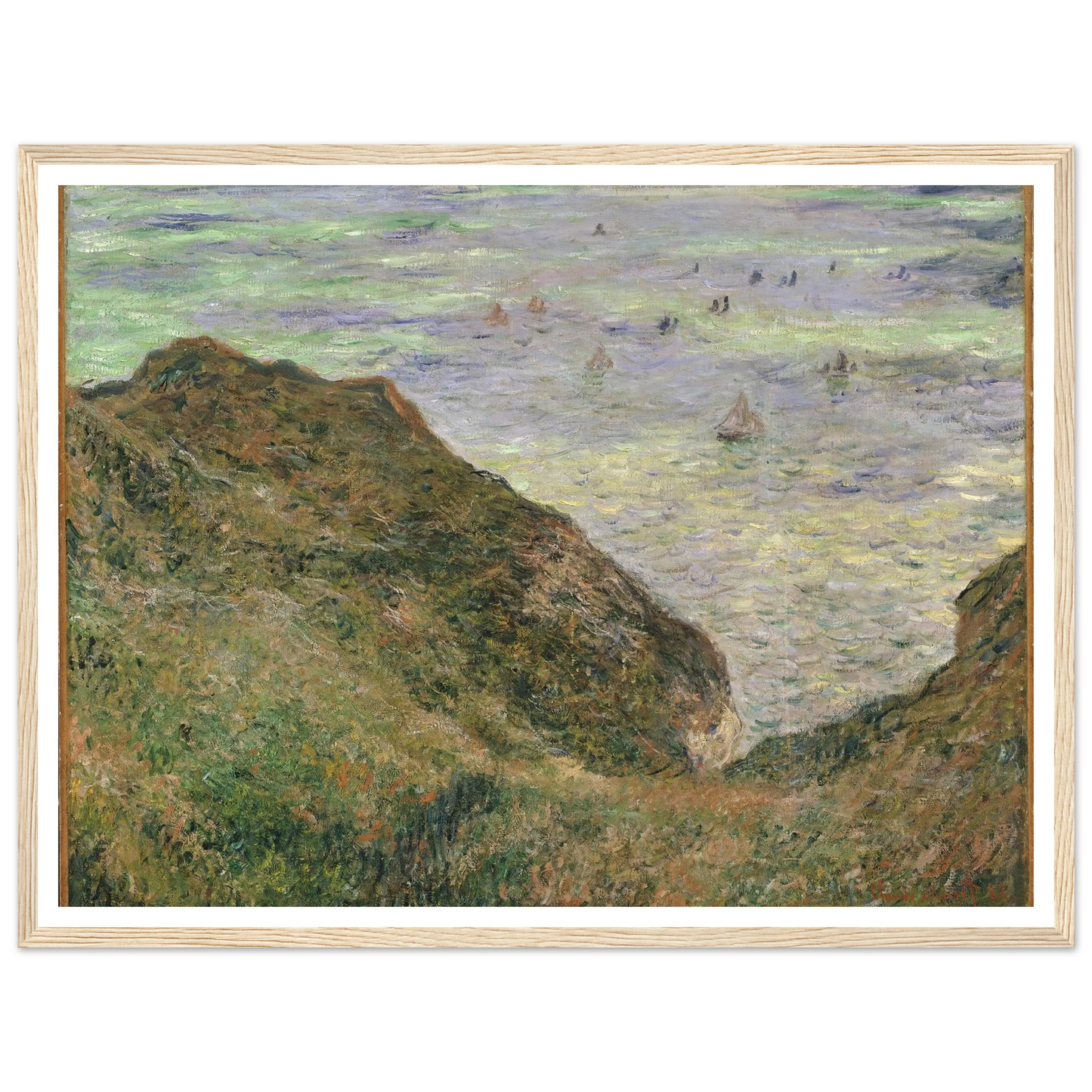 View over the Sea (1882) Art Print | Claude Monet - Framed Poster - 30x40 cm / 12x16″ - Black frame