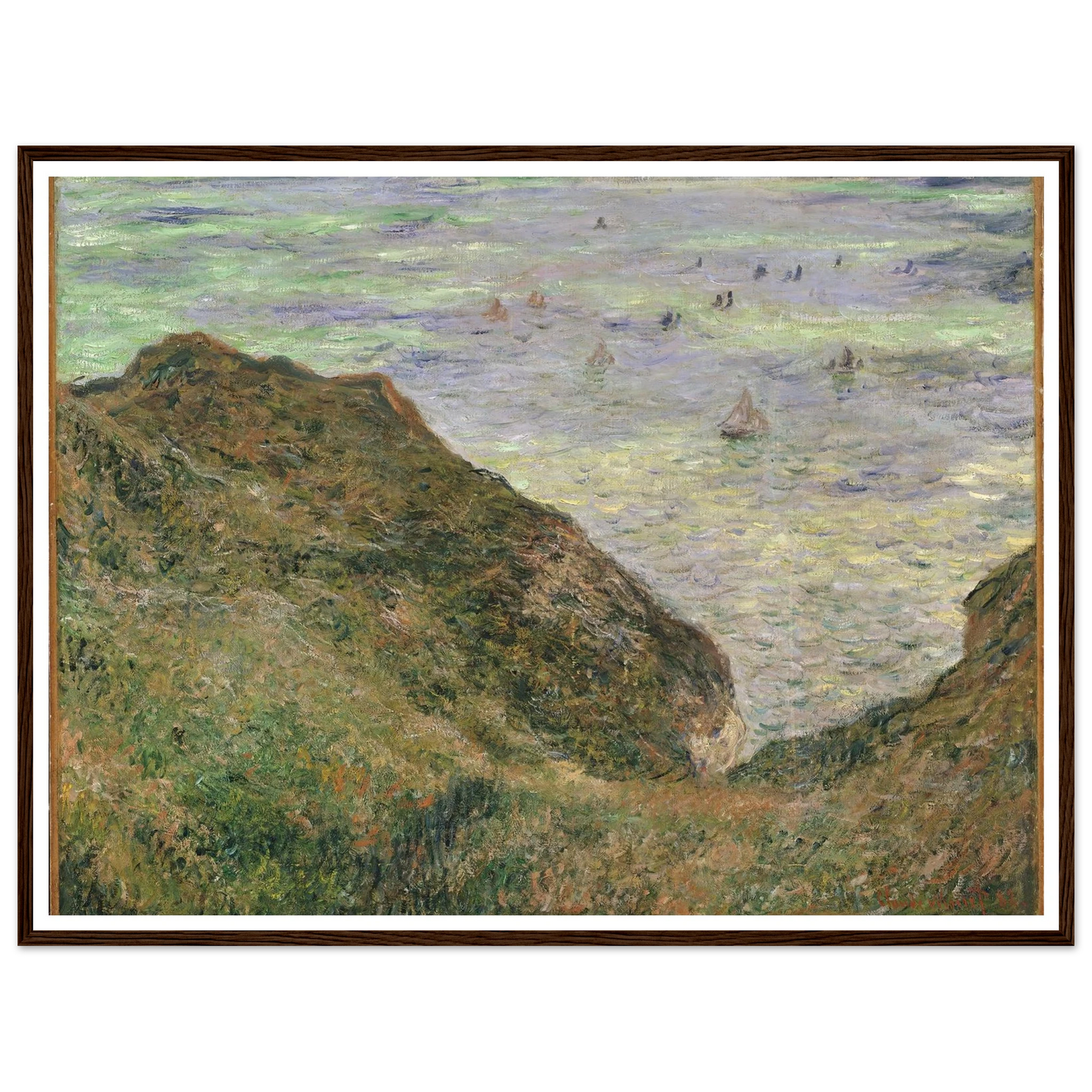 View over the Sea (1882) Art Print | Claude Monet - Framed Poster - 30x40 cm / 12x16″ - Black frame