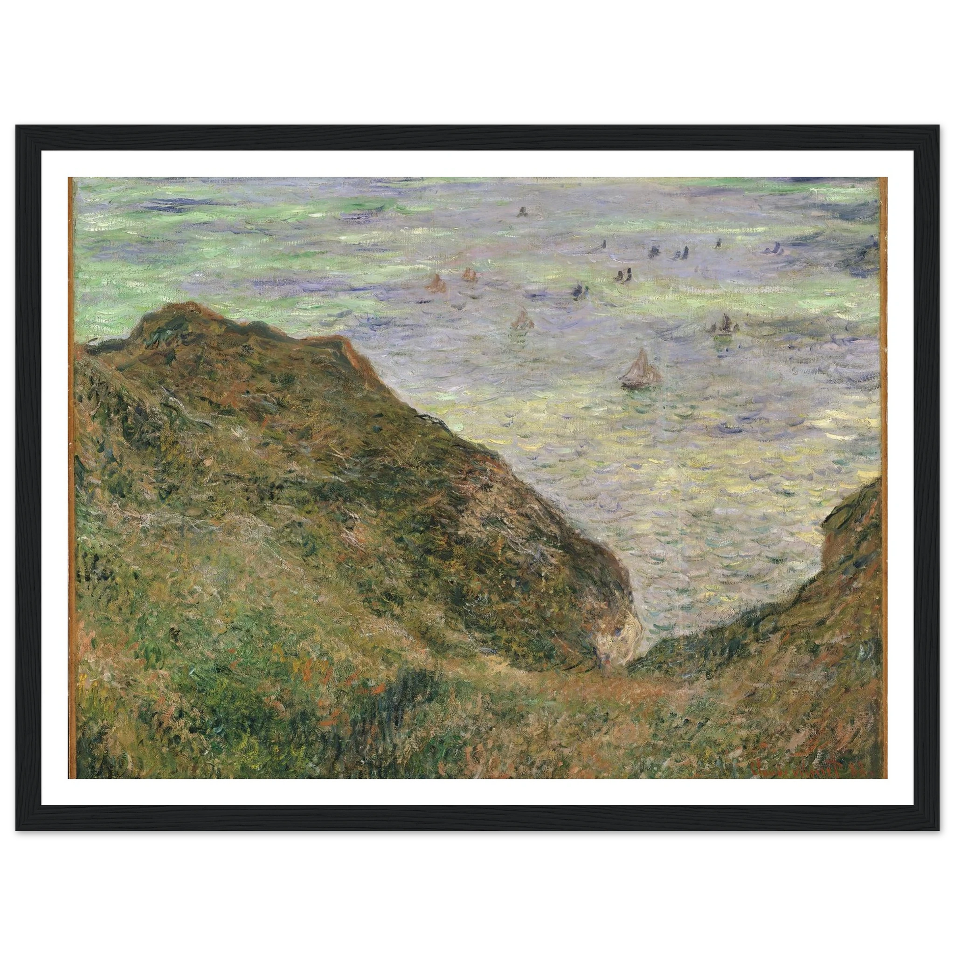 View over the Sea (1882) Art Print | Claude Monet - Framed Poster - 30x40 cm / 12x16″ - Black frame
