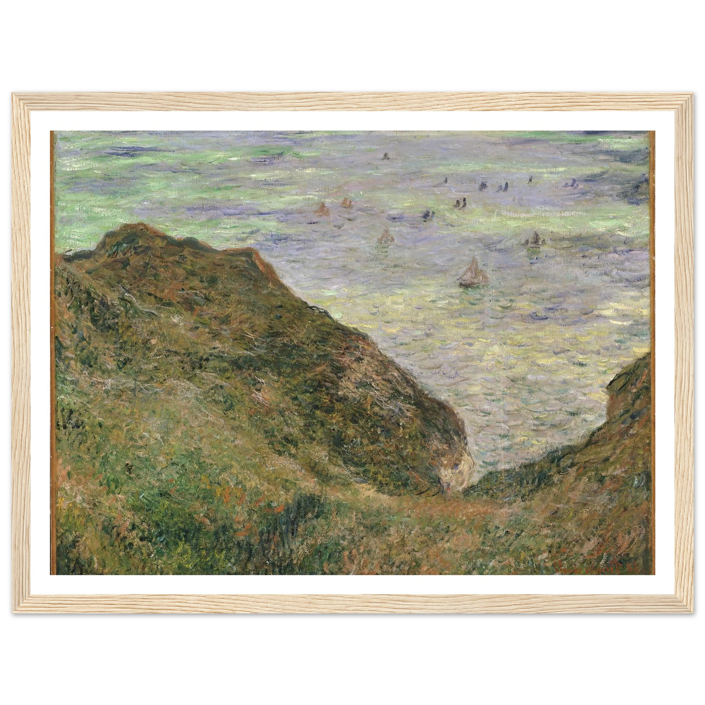 View over the Sea (1882) Art Print | Claude Monet - Framed Poster - 30x40 cm / 12x16″ - Black frame