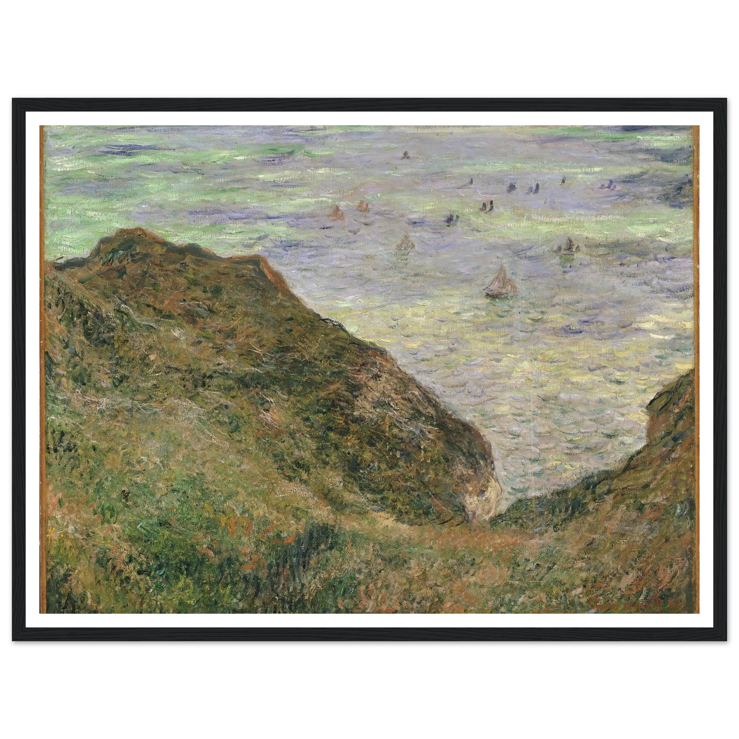 View over the Sea (1882) Art Print | Claude Monet - Framed Poster - 30x40 cm / 12x16″ - Black frame