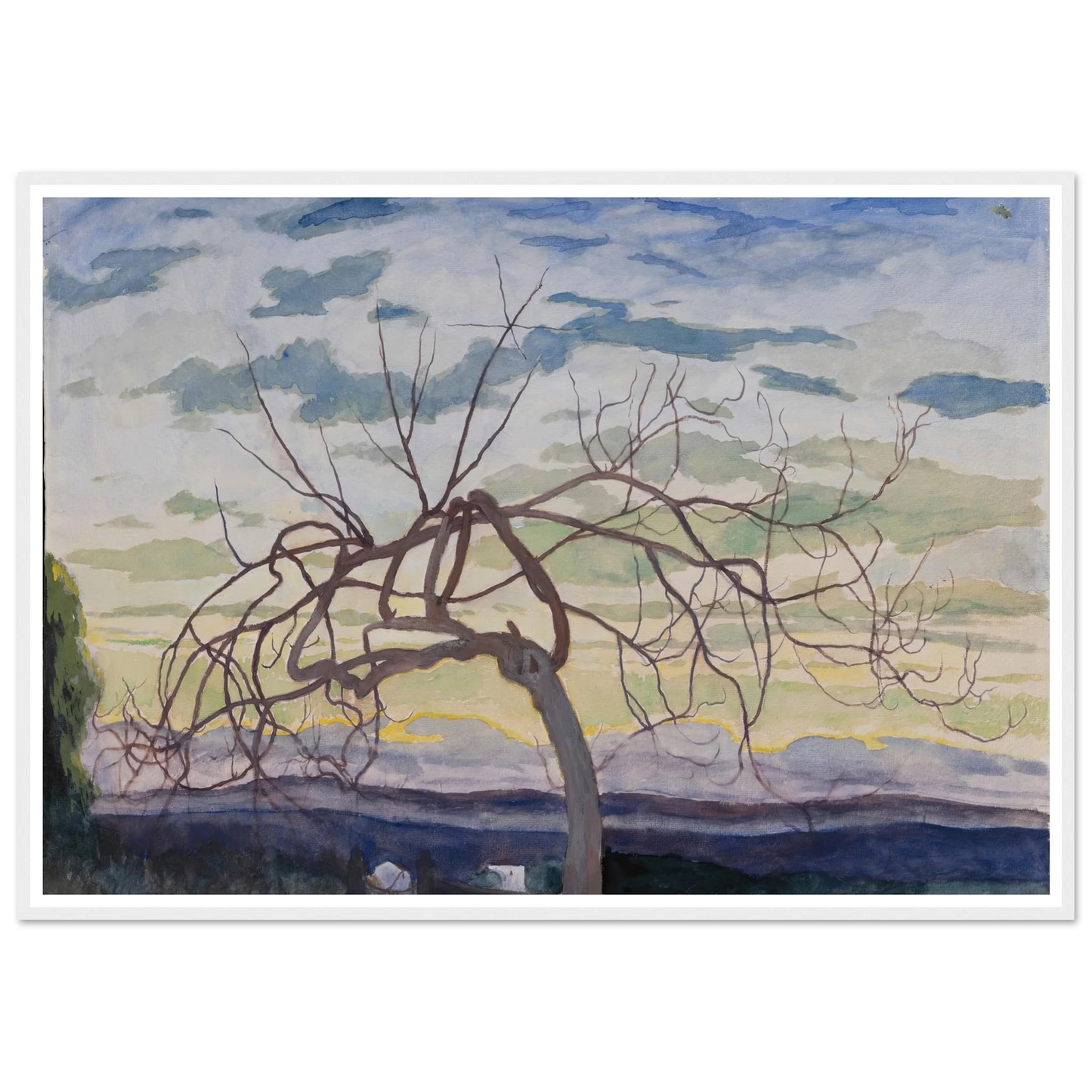 Vijgenboom in de winter, Grasse (1922) Art Print | Leon Spilliaert - Framed Poster - 30x40 cm / 12x16″ - Black frame