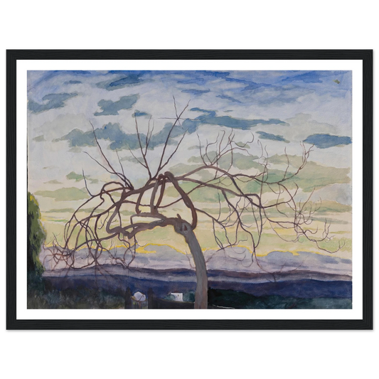 Vijgenboom in de winter, Grasse (1922) Art Print | Leon Spilliaert - Framed Poster - 30x40 cm / 12x16″ - Black frame