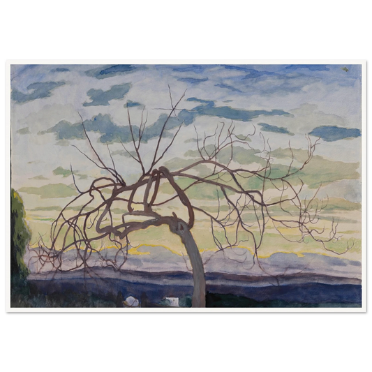 Vijgenboom in de winter, Grasse (1922) Art Print | Leon Spilliaert - Framed Poster - 30x40 cm / 12x16″ - Black frame