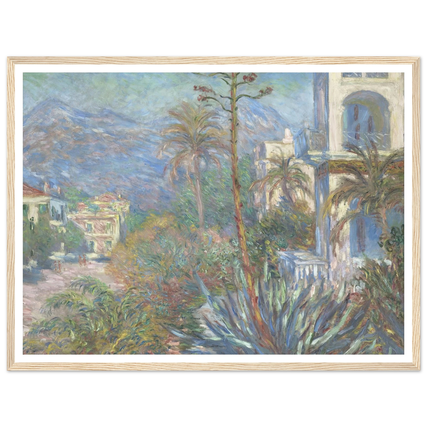 Villas at Bordighera (1884) Art Print | Claude Monet - Framed Poster - 30x40 cm / 12x16″ - Black frame