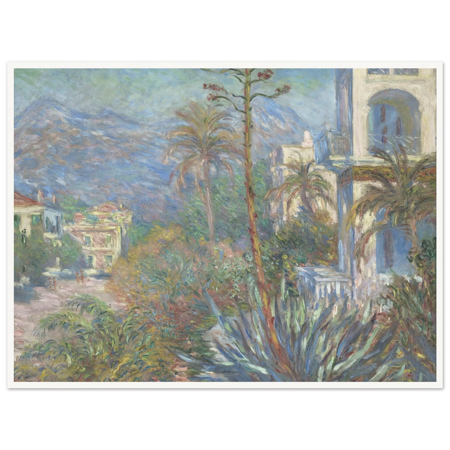 Villas at Bordighera (1884) Art Print | Claude Monet - Framed Poster - 30x40 cm / 12x16″ - Black frame