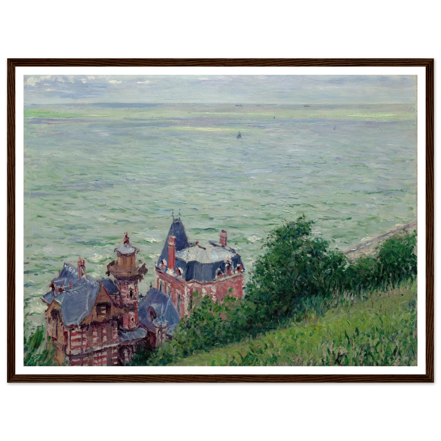 Villas at Trouville (1884) Art Print | Gustave Caillebotte - Framed Poster - 30x40 cm / 12x16″ - Black frame