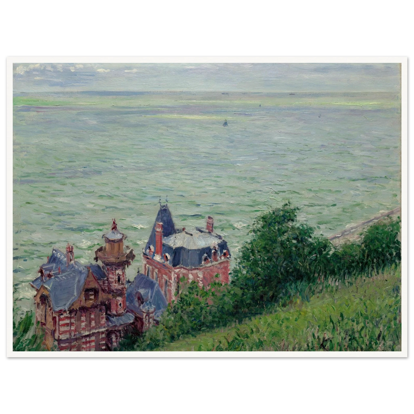 Villas at Trouville (1884) Art Print | Gustave Caillebotte - Framed Poster - 30x40 cm / 12x16″ - Black frame