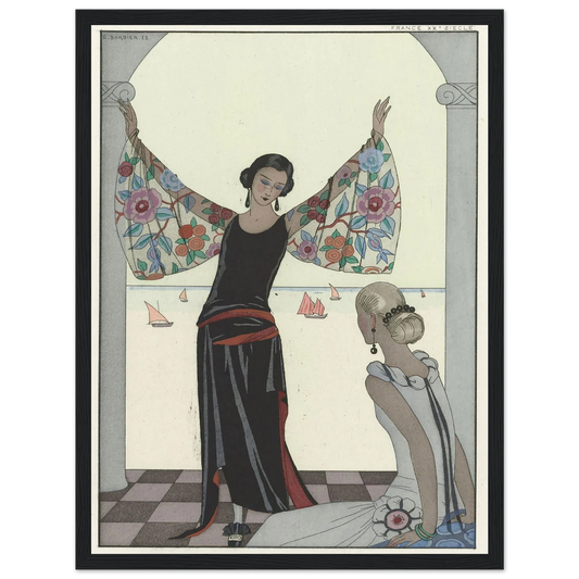 Voici mes ailes ! (1922) Art Print | George Barbier - Framed Poster - 30x40 cm / 12x16″ - Black frame