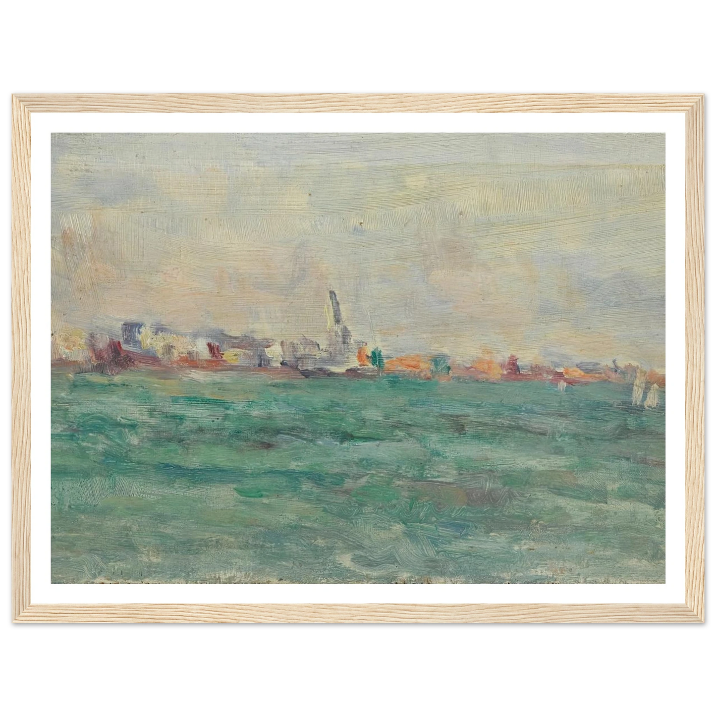 Vue de Paramé (1925) Art Print | Maximilien Luce - Framed Poster - 30x40 cm / 12x16″ - Black frame