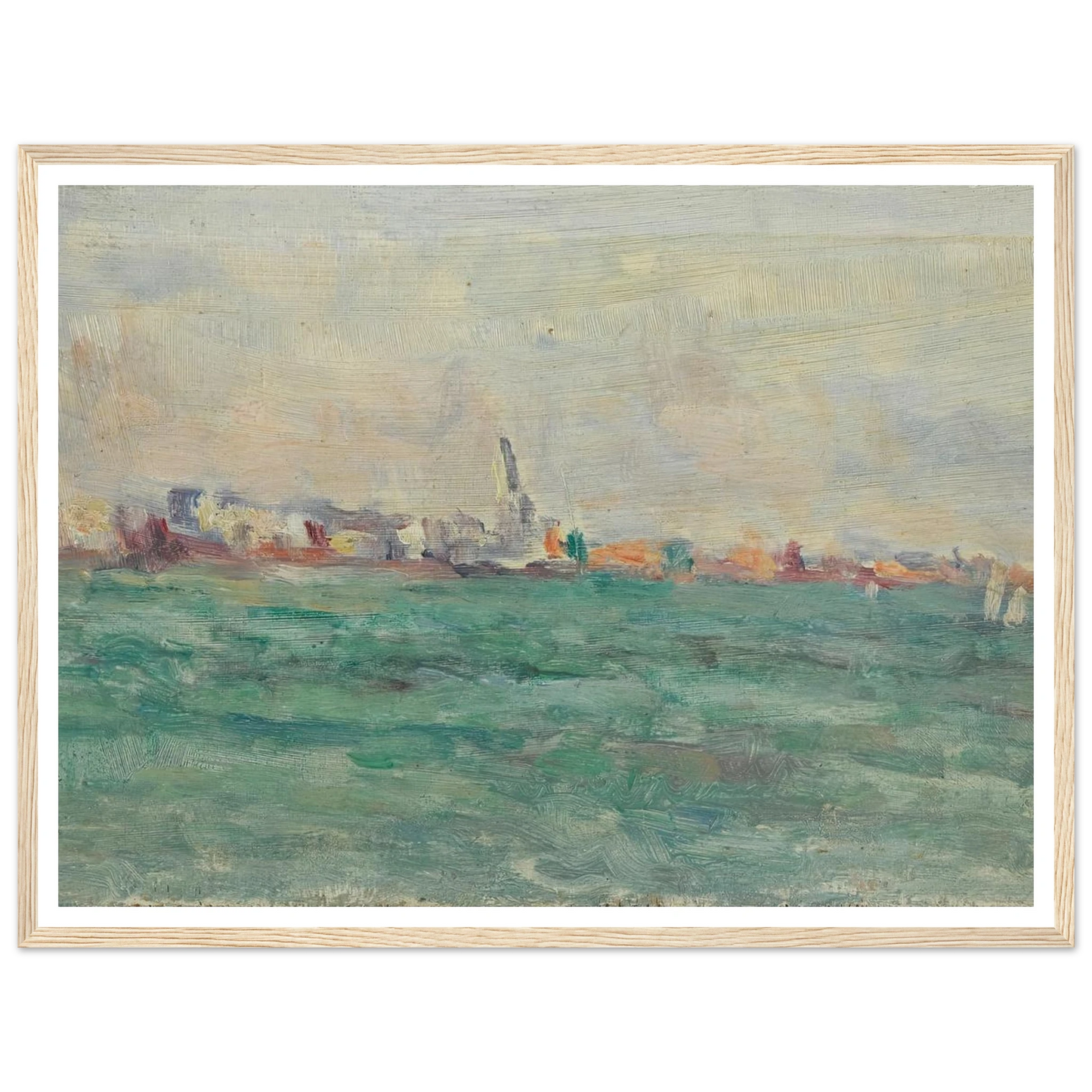 Vue de Paramé (1925) Art Print | Maximilien Luce - Framed Poster - 30x40 cm / 12x16″ - Black frame