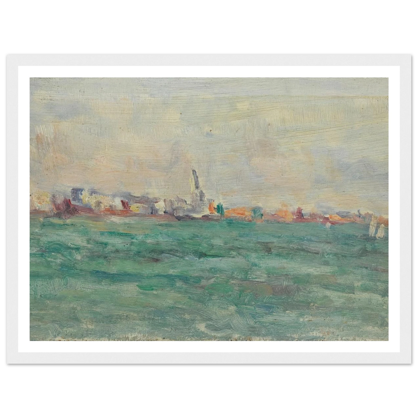 Vue de Paramé (1925) Art Print | Maximilien Luce - Framed Poster - 30x40 cm / 12x16″ - Black frame