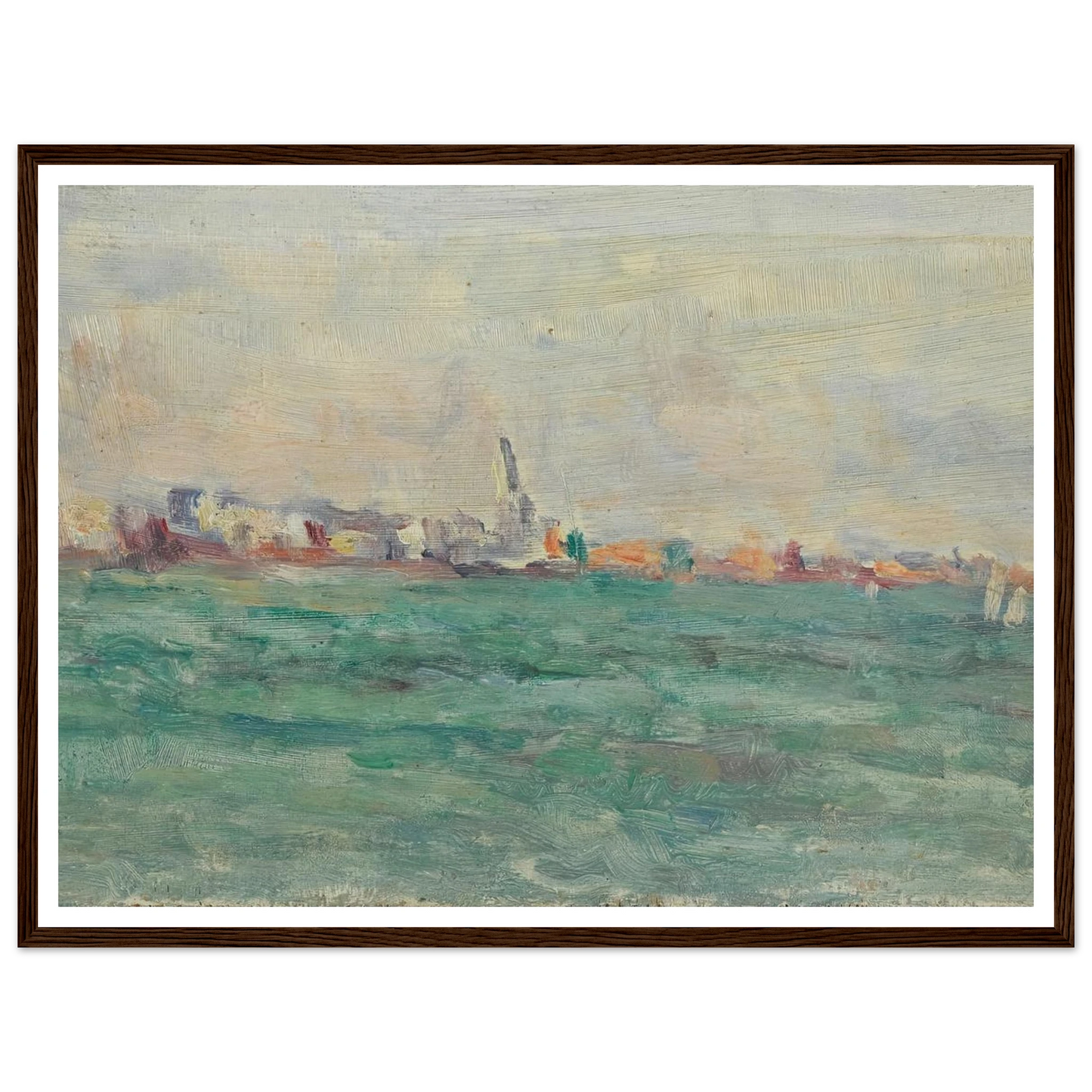 Vue de Paramé (1925) Art Print | Maximilien Luce - Framed Poster - 30x40 cm / 12x16″ - Black frame