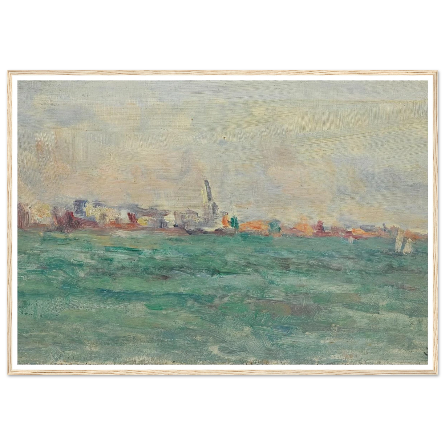 Vue de Paramé (1925) Art Print | Maximilien Luce - Framed Poster - 30x40 cm / 12x16″ - Black frame