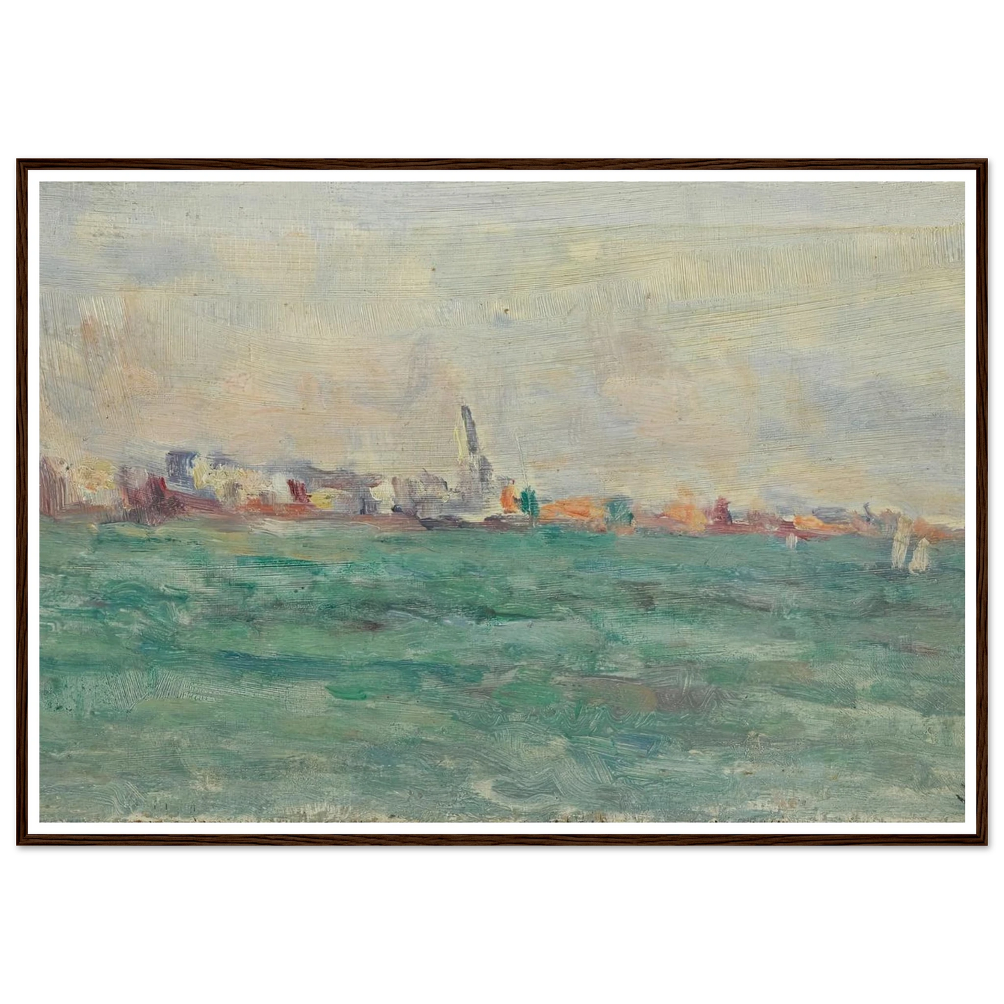 Vue de Paramé (1925) Art Print | Maximilien Luce - Framed Poster - 30x40 cm / 12x16″ - Black frame