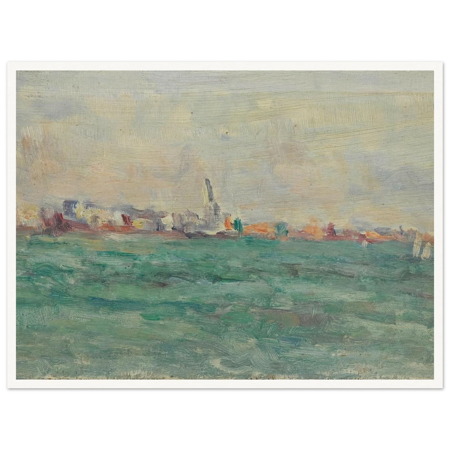 Vue de Paramé (1925) Art Print | Maximilien Luce - Framed Poster - 30x40 cm / 12x16″ - Black frame