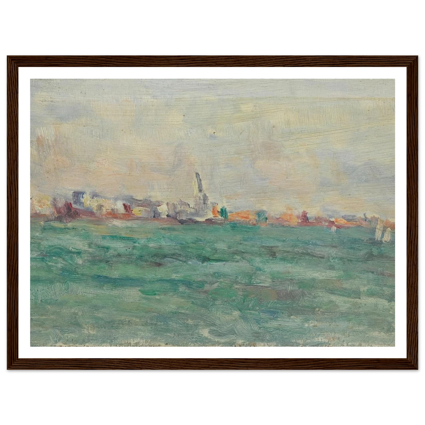 Vue de Paramé (1925) Art Print | Maximilien Luce - Framed Poster - 30x40 cm / 12x16″ - Black frame