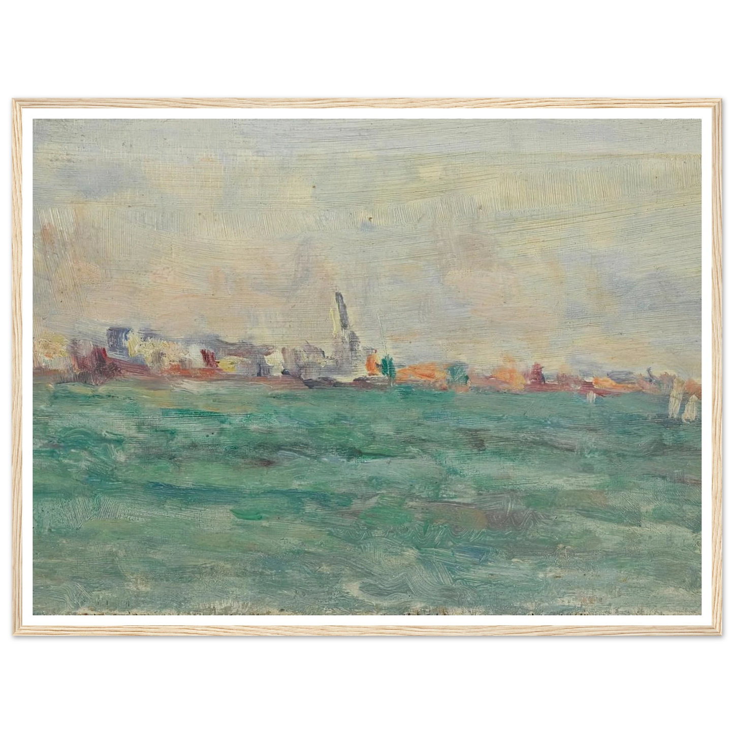 Vue de Paramé (1925) Art Print | Maximilien Luce - Framed Poster - 30x40 cm / 12x16″ - Black frame