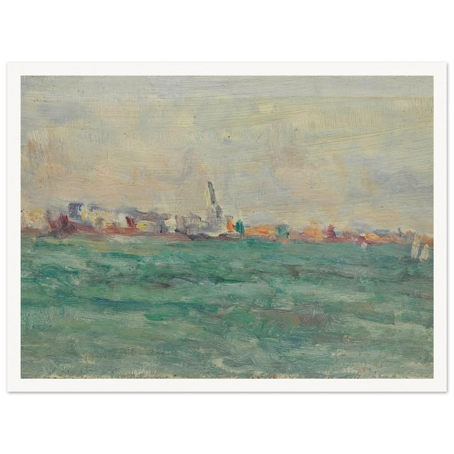 Vue de Paramé (1925) Art Print | Maximilien Luce - Framed Poster - 30x40 cm / 12x16″ - Black frame