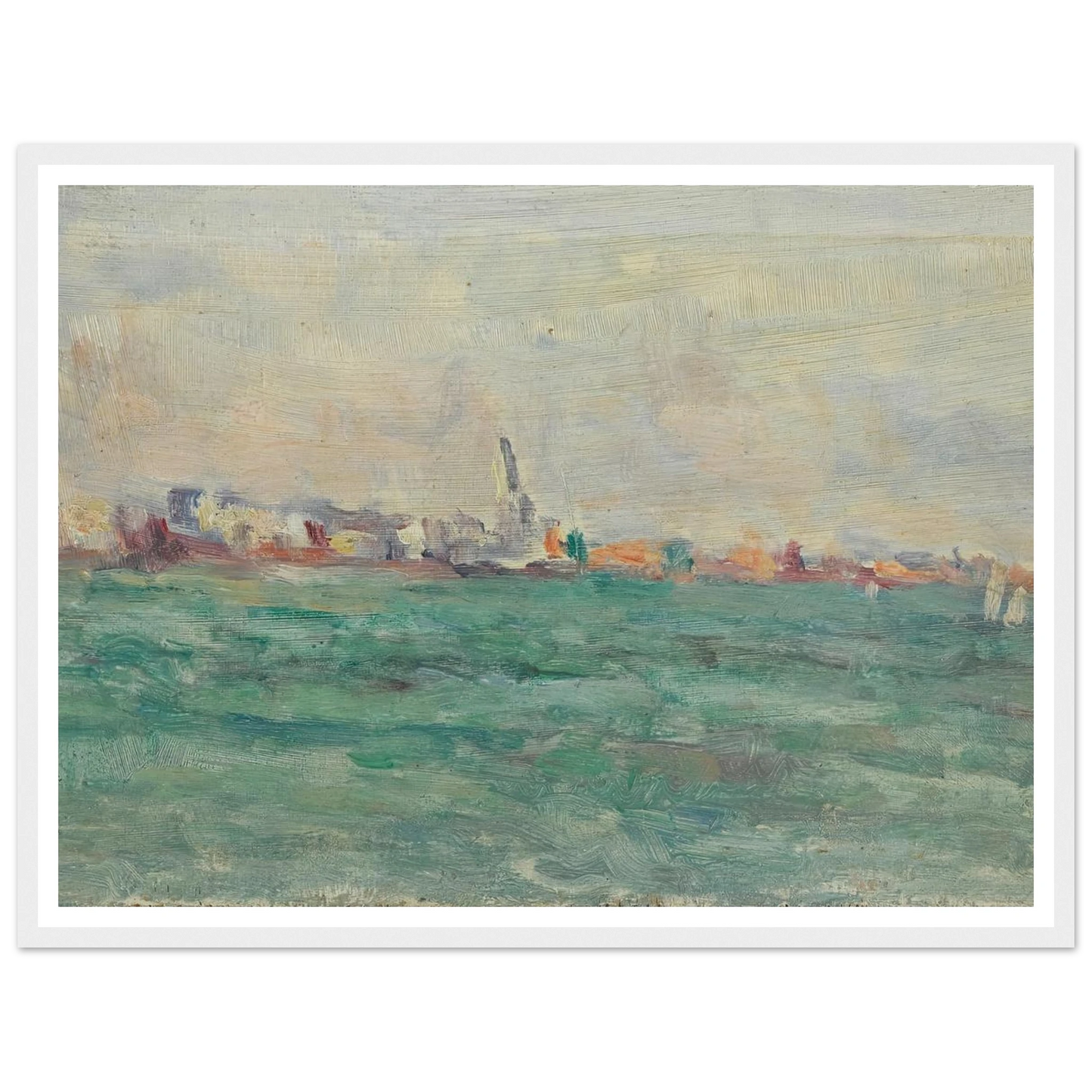 Vue de Paramé (1925) Art Print | Maximilien Luce - Framed Poster - 30x40 cm / 12x16″ - Black frame