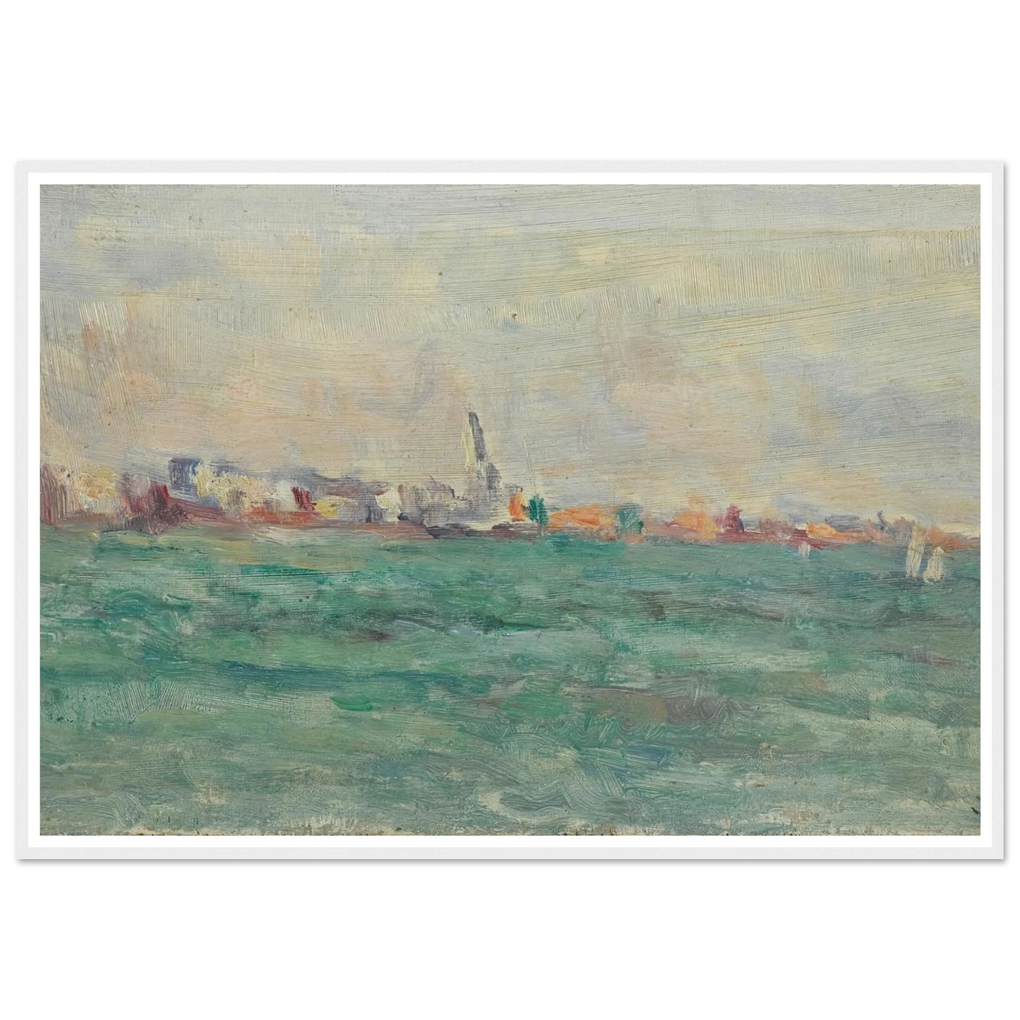 Vue de Paramé (1925) Art Print | Maximilien Luce - Framed Poster - 30x40 cm / 12x16″ - Black frame