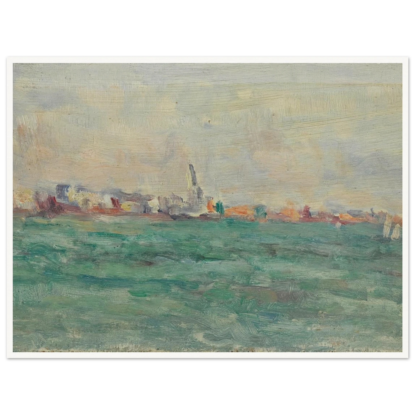 Vue de Paramé (1925) Art Print | Maximilien Luce - Framed Poster - 30x40 cm / 12x16″ - Black frame