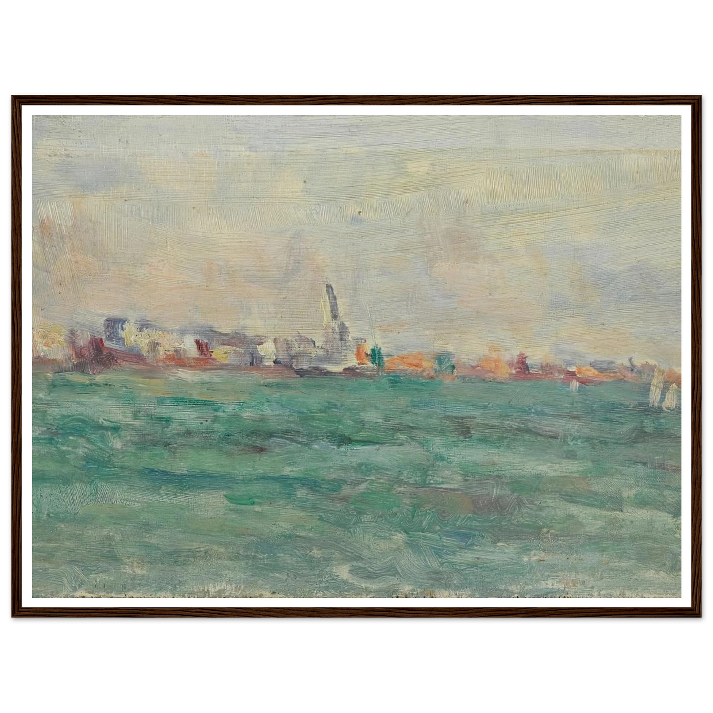 Vue de Paramé (1925) Art Print | Maximilien Luce - Framed Poster - 30x40 cm / 12x16″ - Black frame