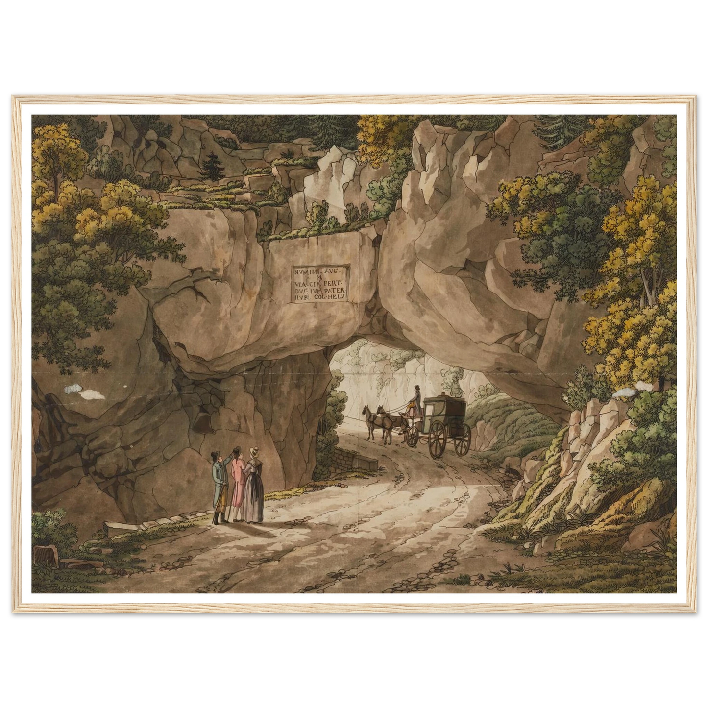 Vue de Pierre-Pertuis Art Print | Peter Birmann - Framed Poster - 30x40 cm / 12x16″ - Black frame