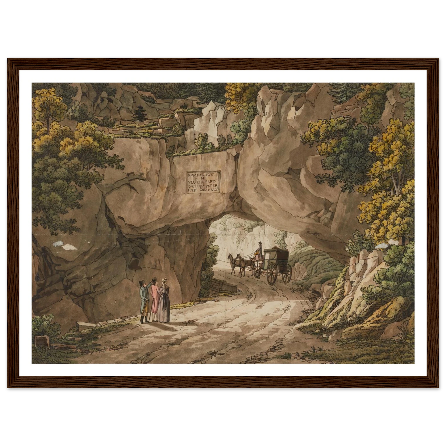 Vue de Pierre-Pertuis Art Print | Peter Birmann - Framed Poster - 30x40 cm / 12x16″ - Black frame